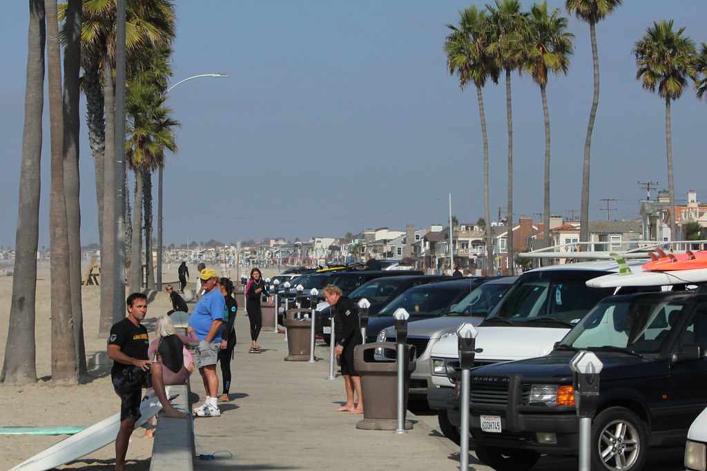 West Newport beachfront boardwalk